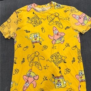 SpongeBob SquarePants Yellow Short Sleeve Tee Patrick Mens Large
